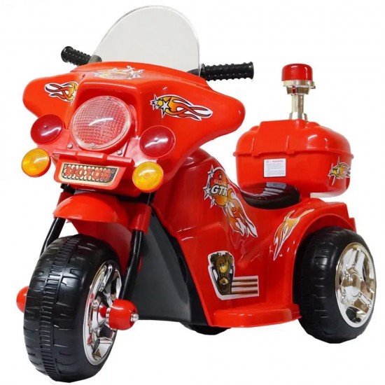 Mini Moto Elétrica Infantil Vermelha Triciclo Para Crianças - LCG