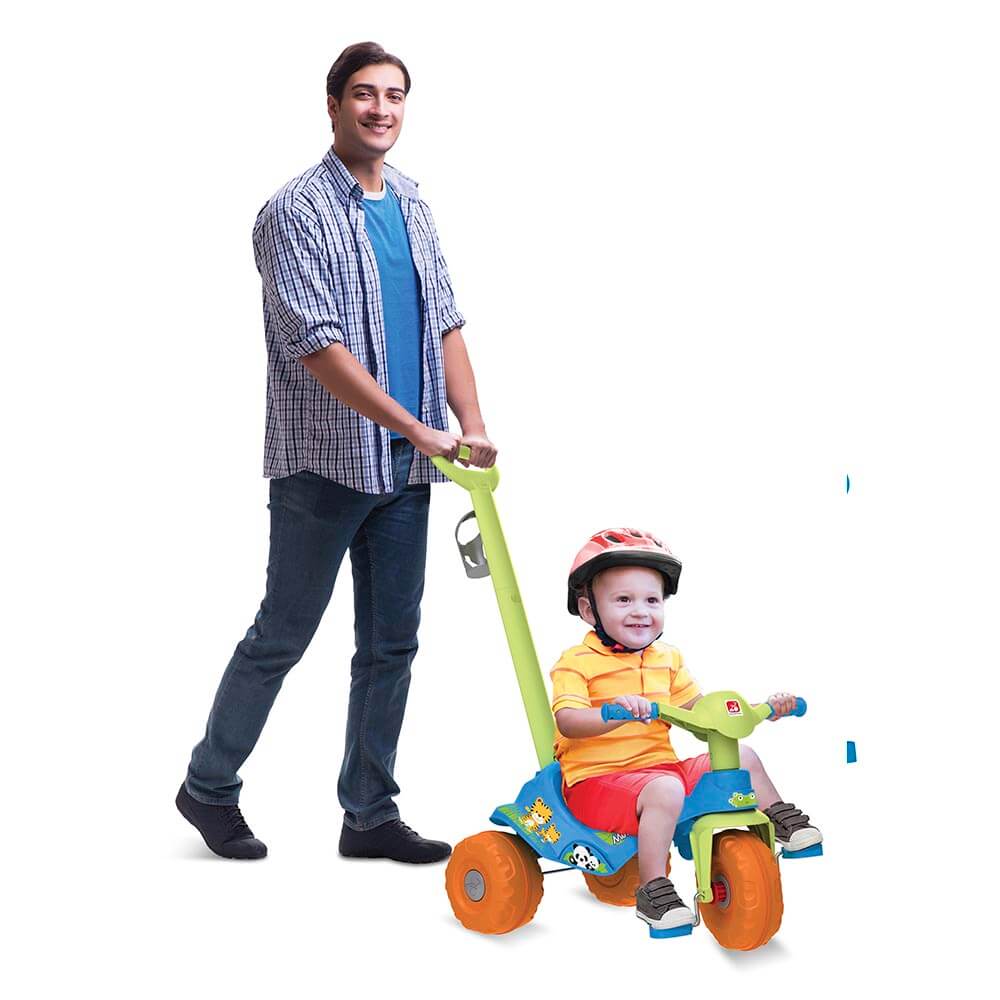 Triciclo Infantil Mototico - Passeio e Pedal Azul - Bandeirante