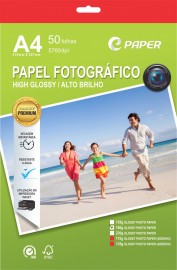 Papel Fotogrfico A4 180 Gramas Brilho com 50 folhas