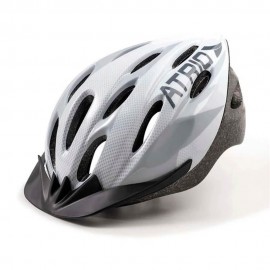 Capacete Atrio para Ciclismo MTB 2.0 Viseira Removvel e 19 Entradas de Ventilao Branco/Cinza Tam. G - BI165